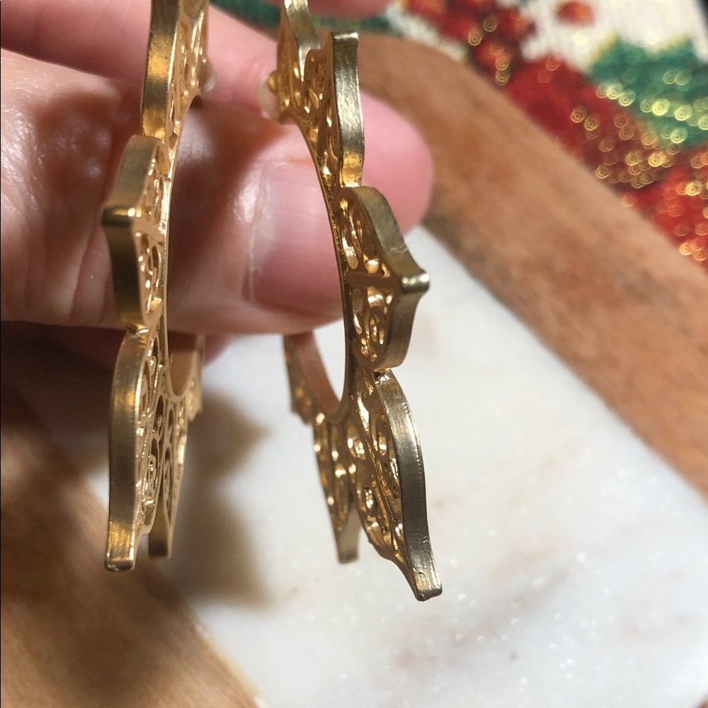 Lulus Mullen Gold Hoop Earrings - Picture 6 of 11